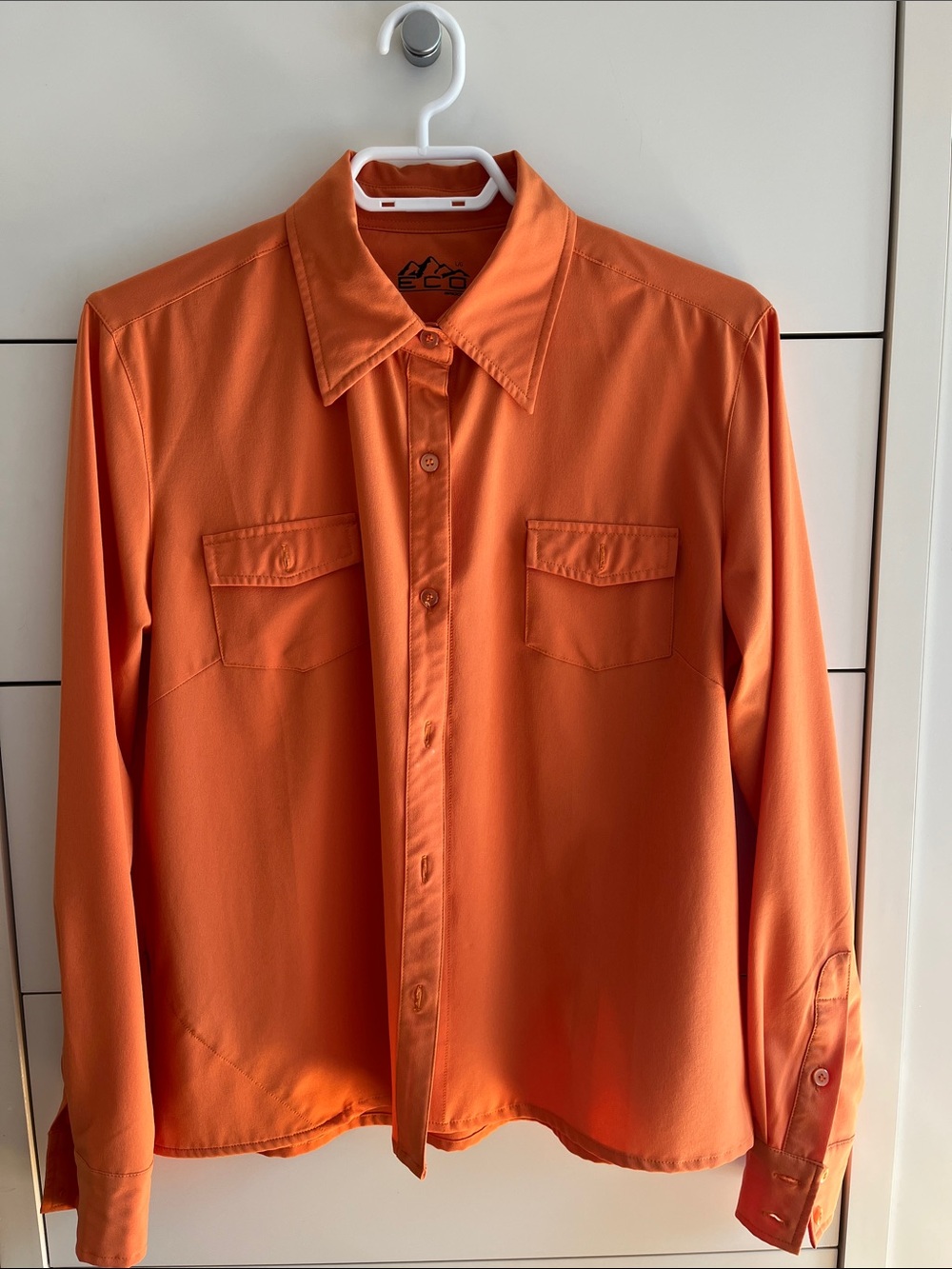 Lightweight Orange Women’s Button-Up Shirt